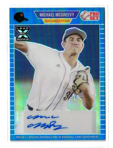 2021 Leaf Pro Set Metal BLUE RC AUTO Michael McGreevy! Rookie! Autograph /35 - 第 1/2 張圖片
