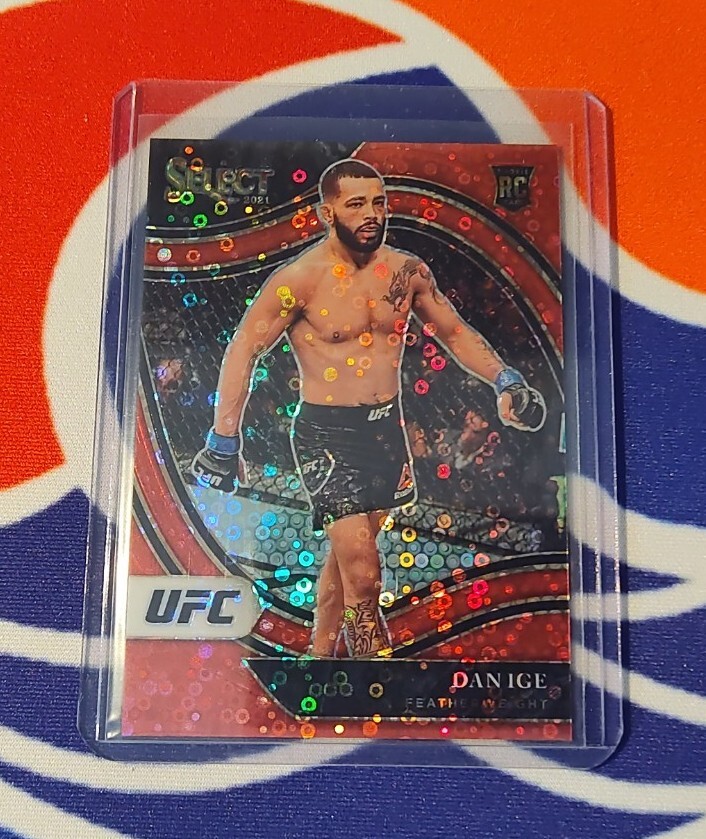 Dan Ige 2021 Panini Select UFC Octagonside Red Disco Prizm RC Card /199 #229
