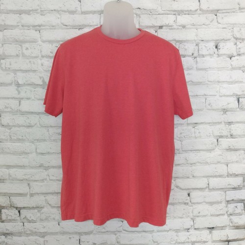 St. Johns Bay T Shirt Mens Large Red Short Sleeve Crew Neck Tee Cotton Blend