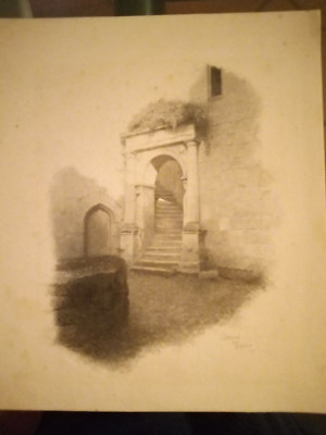 Gideon Matthews Fidler Originalzeichnung 1893 signiert