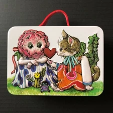 Yuko Higuchi Tin Small Tool Box Odougu bako with handle OOP HTF