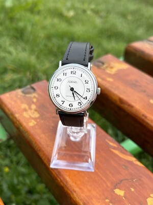 Vintage Watch Raketa Soviet Mechanical Wristwatch USSR 1980s Hand Winding