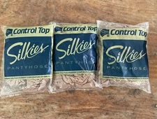 Lot of 3 SILKIES 120 Pantyhose Queen Nude Made in USA NEW