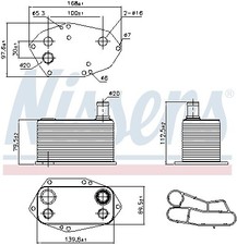 NISSENS (90786) Ölkühler, Motoröl für BMW