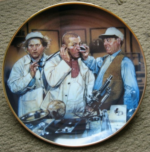 The Three Stooges by the Franklin Mint 6 plate collection . - Picture 7 of 7