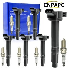  6PCS Ignition Coils + Spark Plugs For Toyota...