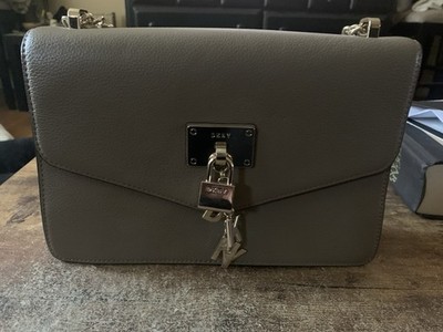 DKNY Flap Crossbody Bag Beige/Brown Purse