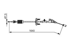 BOSCH Bremsseil Seilzug Feststellbremse 1 987 482 798 für PEUGEOT 3008 Van 120