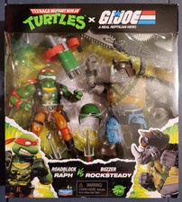 Playmates TMNT G.I. Joe Roadblock Raph Vs Buzzer Rocksteady