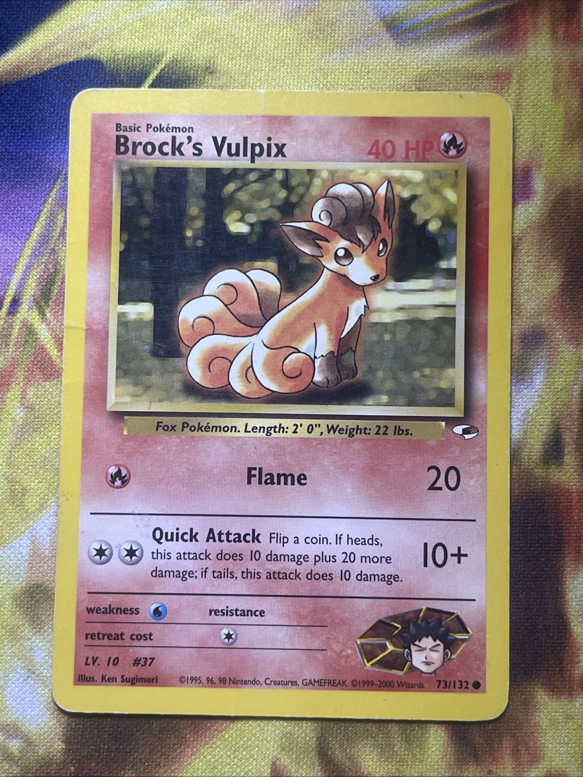 Pokemon Brock's Vulpix - WOTC Gym Heroes Common 73/132 Unlimited 2000