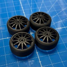 Mini 4WD Pella Tire 233mm Black Low Friction Carbon Reinforced Wheel
