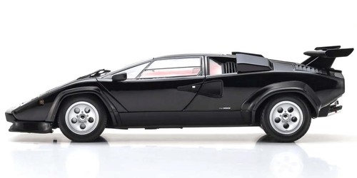 Kyosho Original 1/18 Lamborghini Countach LP5000 QUATTROVALVOLE Nera KS08320BK - Foto 3 di 5