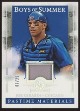 2025 Panini Boys of Summer Pastime Materials Holo Silver Joe Girardi Patch /25