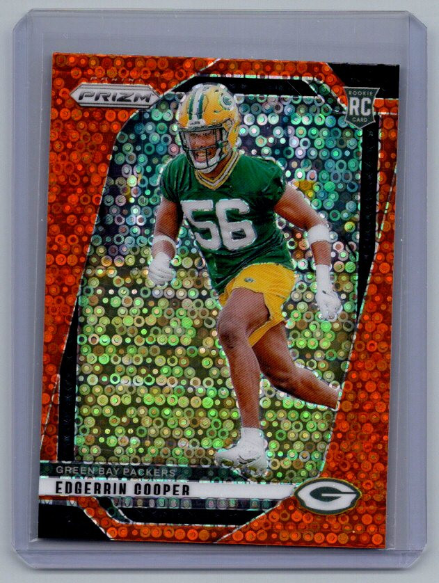 2024 Panini Prizm #331 Edgerrin Cooper Rookie Orange Disco Prizm RC Packers