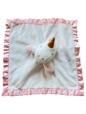 Cloud Island White Pink Glitter Unicorn Baby Security Blanket Lovey