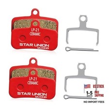Bike Disc Brake Pads, 4-Piston Brake Pads Compatible with 2 pairs Ceramic-Red