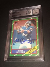 BECKETT 10 GEM MINT AUTO MARK BAVARO SIGNED 1986 TOPPS ROOKIE CARD RC GIANTS 234