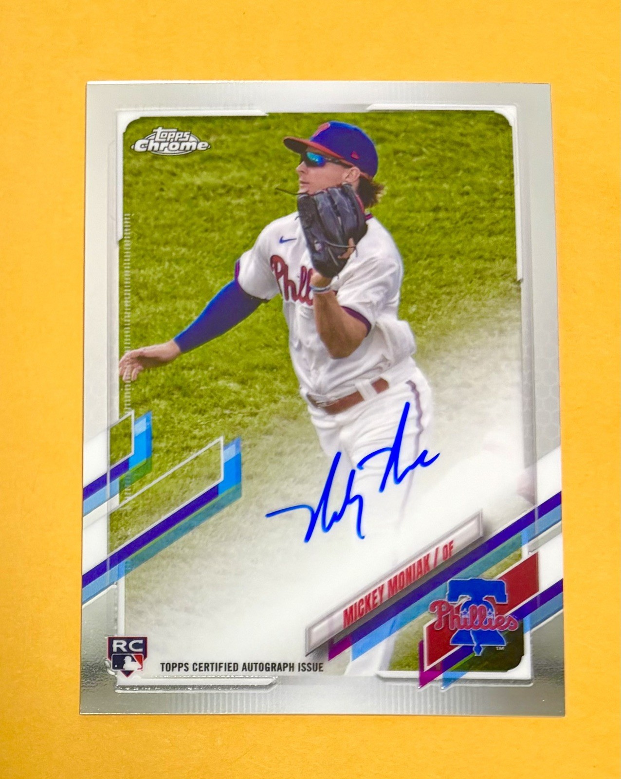 Mickey Moniak 2021 Topps Chrome AUTO RC Colorado Rockies Autograph Rookie RA-MM