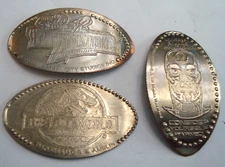 UNIVERSAL STUDIOS Hollywood - Terminator C machine -- Retired set of 3 quarters