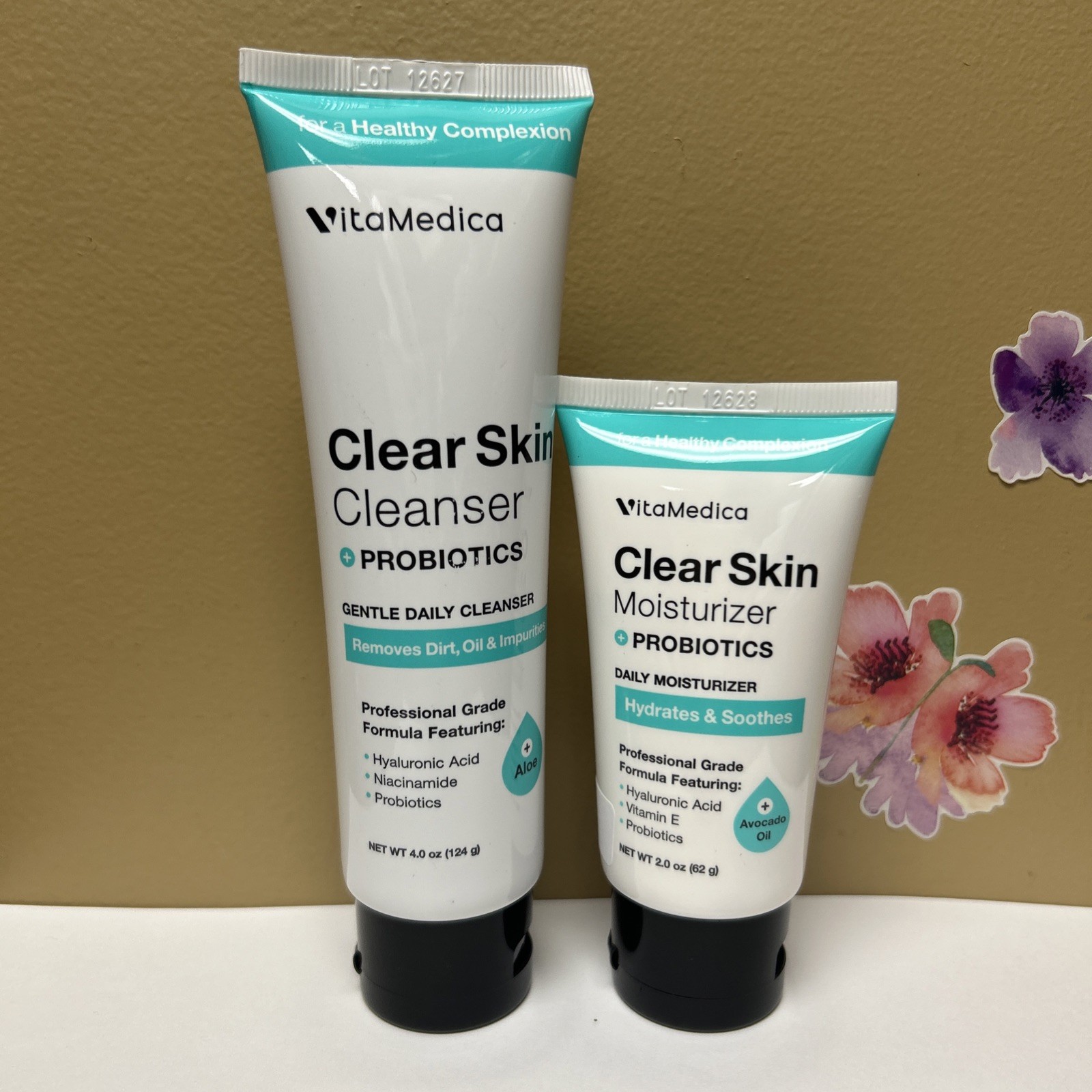 VitaMedica Clear Skin Probiotic Cleanser & Moisturizer 12/2025-Exp.