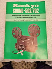 Sanko projector Sound 502/702 instruction booklet