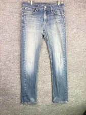 Levi's 511 Jeans Mens 33x32 Blue Denim Slim Fit Distressed Pockets Cotton