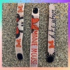 Set of 3 Minnie-Inspired Rhinestone Bracelets   Sparkly Statement Stack