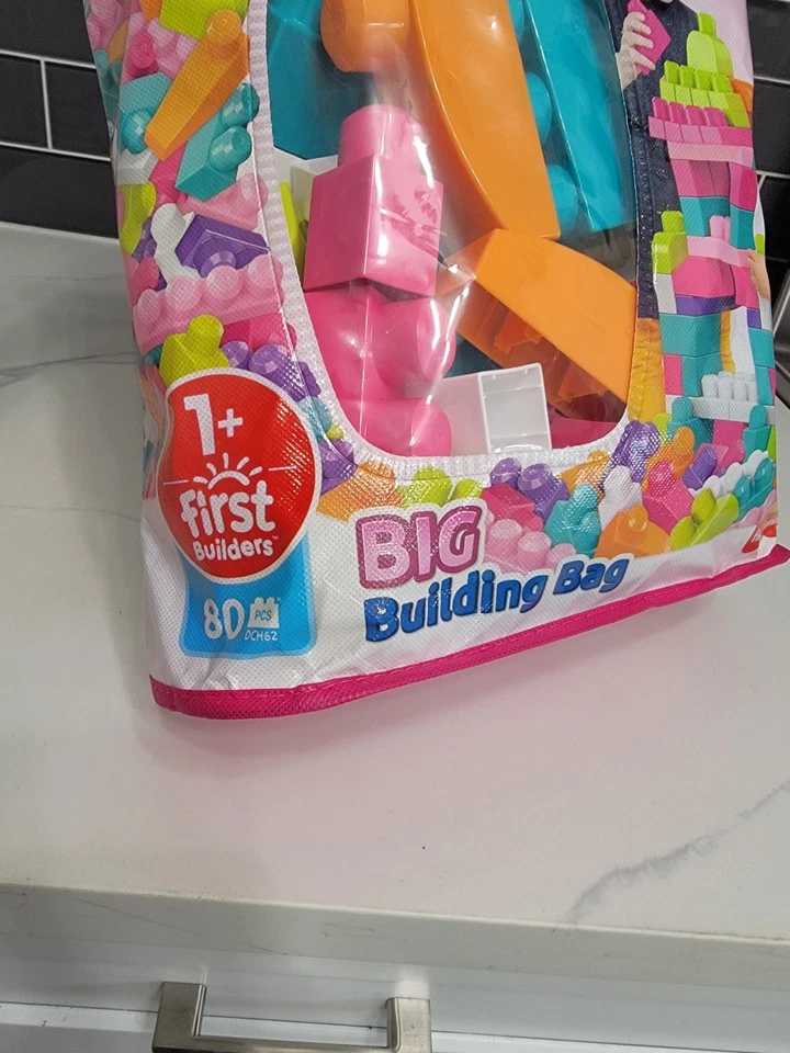 New Mega Bloks First Builders Toddler Big Block Set Of 80 Seal Intact - Image 2 of 4