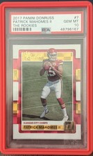 2017 Panini Donruss Patrick Mahomes The Rookies PSA 10 #7