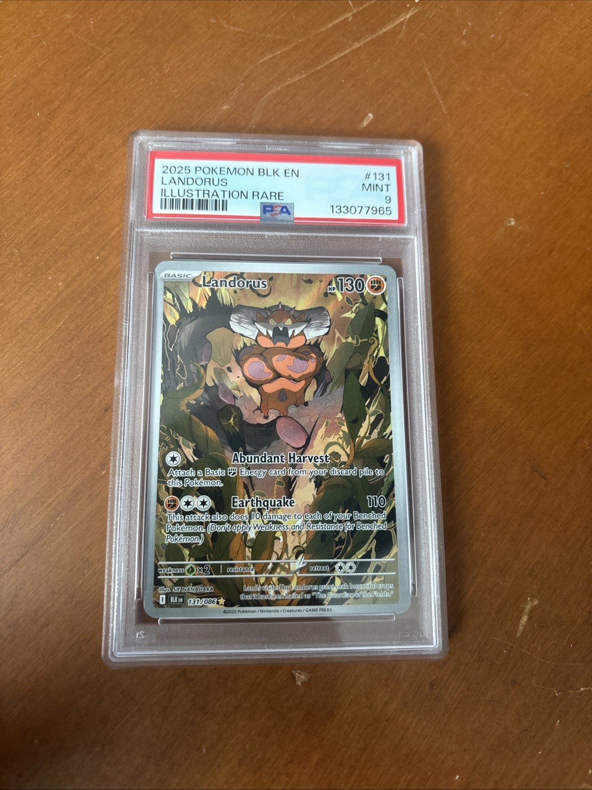 Pokémon TCG Landorus Black Bolt 131/86 PSA 9