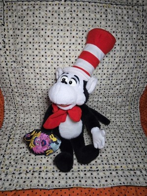Dr. Seuss Cat in the Hat and Gink Plush 1997 Mattel Jim Henson 36'' DOESN'T WORK