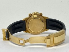 ROLEX 16518 Zenith Daytona 18k Yellow Gold w/ INVERTED 6 Black Dial Watch + BOX 5