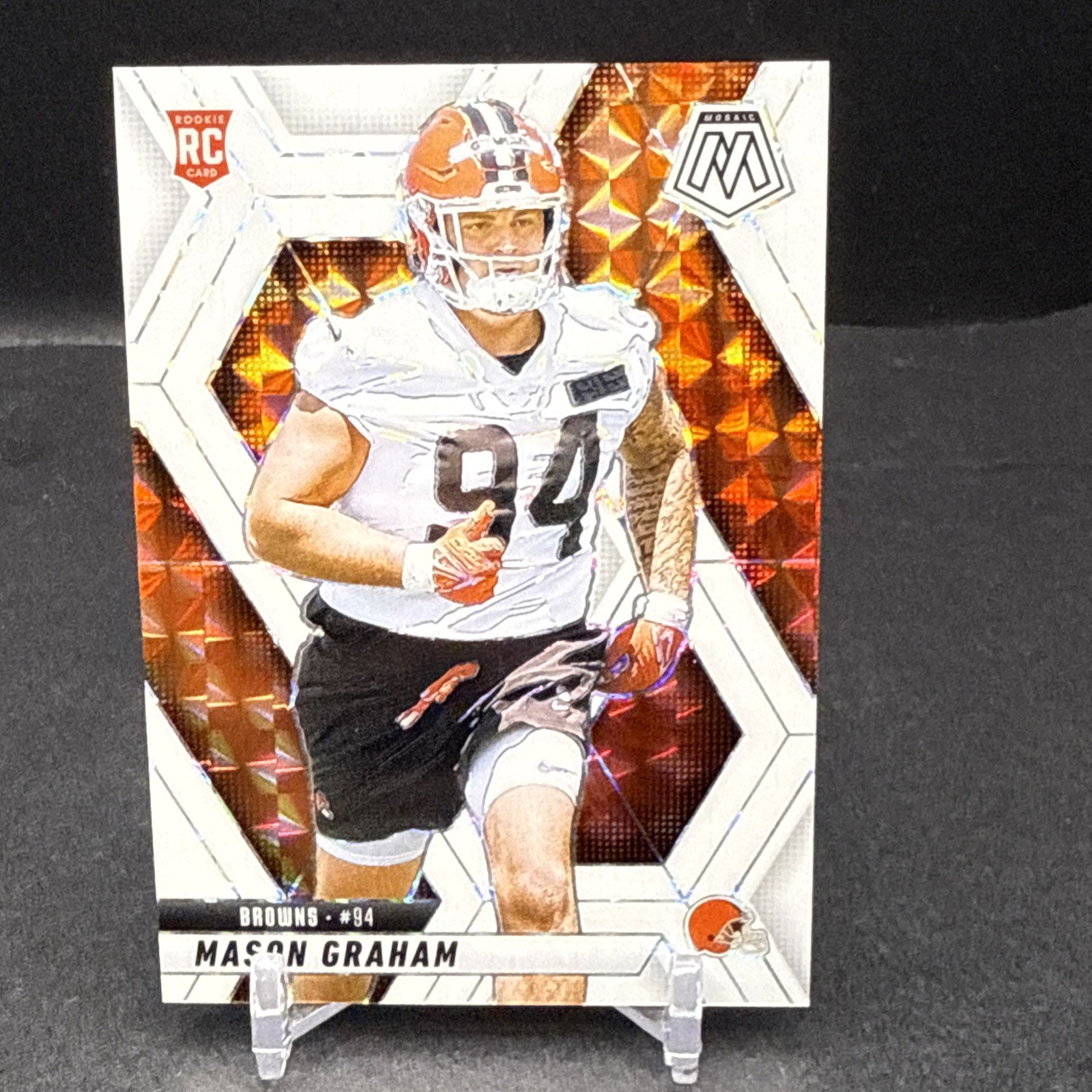 Mason Graham 2025 Panini Mosaic RC #311 White Mosaic Prizm 13/25 Browns DL1
