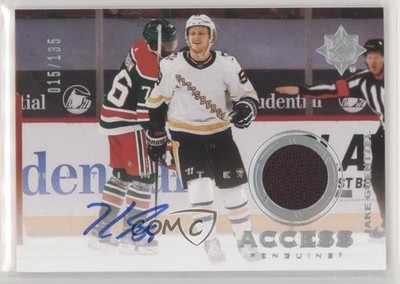 2020 Upper Deck Ultimate Collection Access Jersey 15/135 Jake Guentzel Auto 0p96