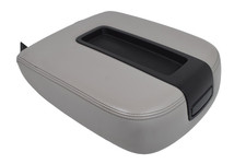 2007-2009 Gmc Yukon Xl 1500 Center Console Gray Leather Lid Armrest Oem