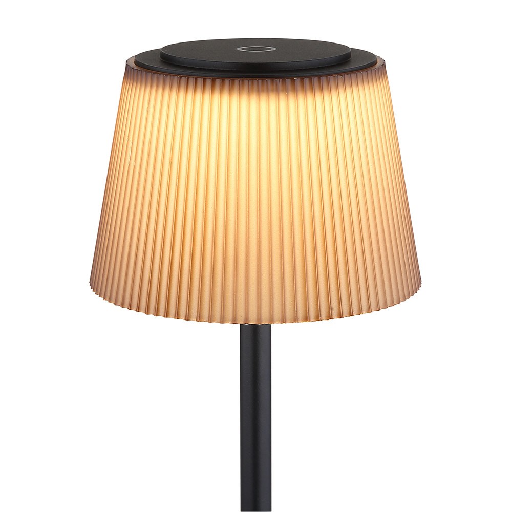 Globo Lampada Da Terra LED Akku CCT Touchdimmer IP44 Esterno Interno Marrone foto 6