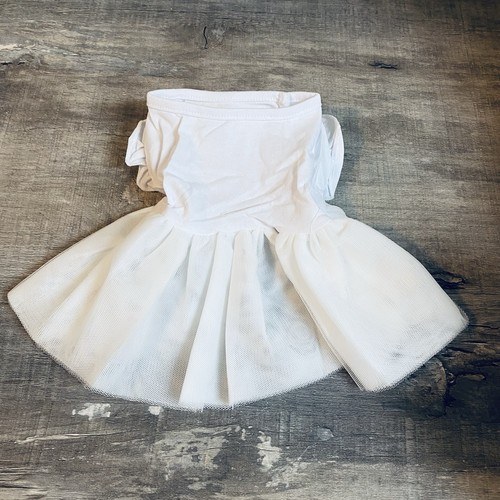 Size small white dog dress