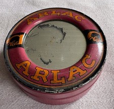 SELTENE URALTE ARLAC FARBBAND DOSE BLECHDOSE STOEWER MIT SPIEGEL REKLAME WERBUNG