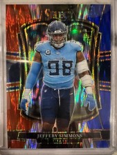 2025 Panini Select Jeffery Simmons Red-Blue Shock Premier Level Prizm #125