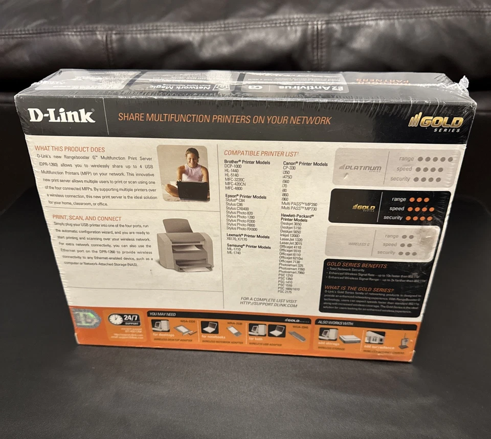 D-Link DPR-1260 Multifunction Rangebooster G USB Print Server New/Sealed - Image 2 of 4