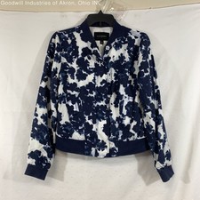 Gently Loved Banana Republic Blue Floral Print Women's Jacket, Sz. S