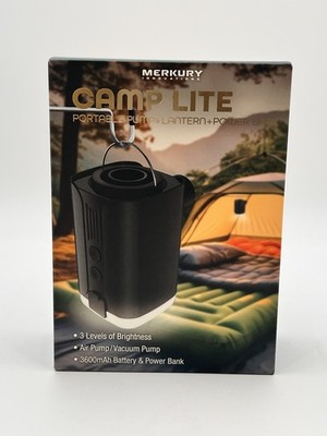 Merkury Innovations Camp Lite Portable Pump + Lantern + Power Bank