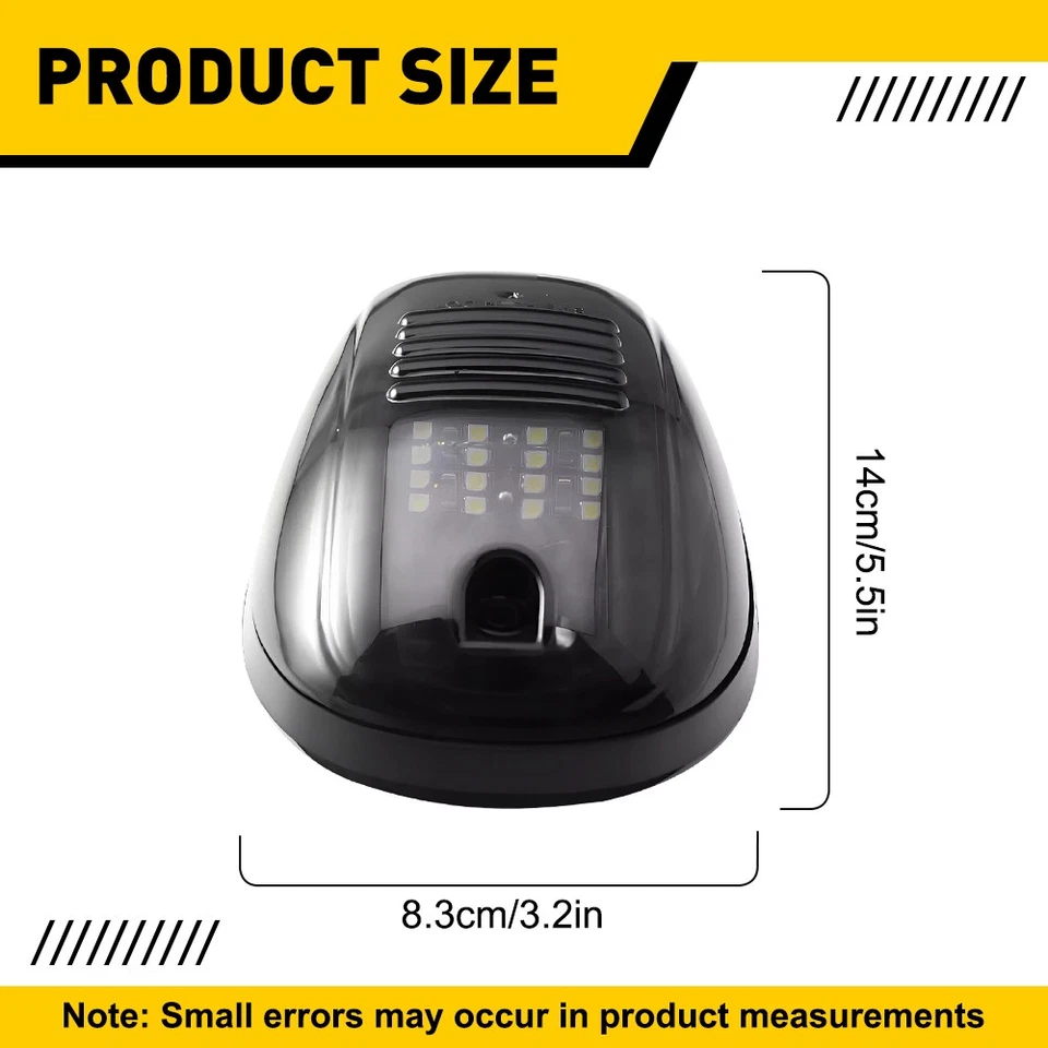 Luces marcadoras de techo de humo ámbar/blanco 16 LED para Dodge Ram 4500 2500 1500 3500 cabina Foto 3 de 4