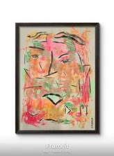 Original, OOAK, colorful, abstract, impressionism, Signed 9x12 Acrylic on paper