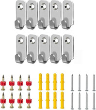 10 Pack Heavy Duty Picture Hangers Mirror Hooks, Mini J Wall Hooks | 304 Stainle