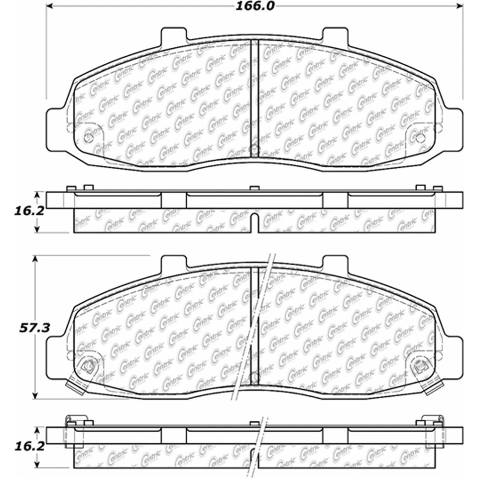 Комплект передних дисковых тормозных колодок Centric Parts дисковый тормоз ротор для Ford F-150 1997-2003 годов выпуска - Изображение 3 из 4