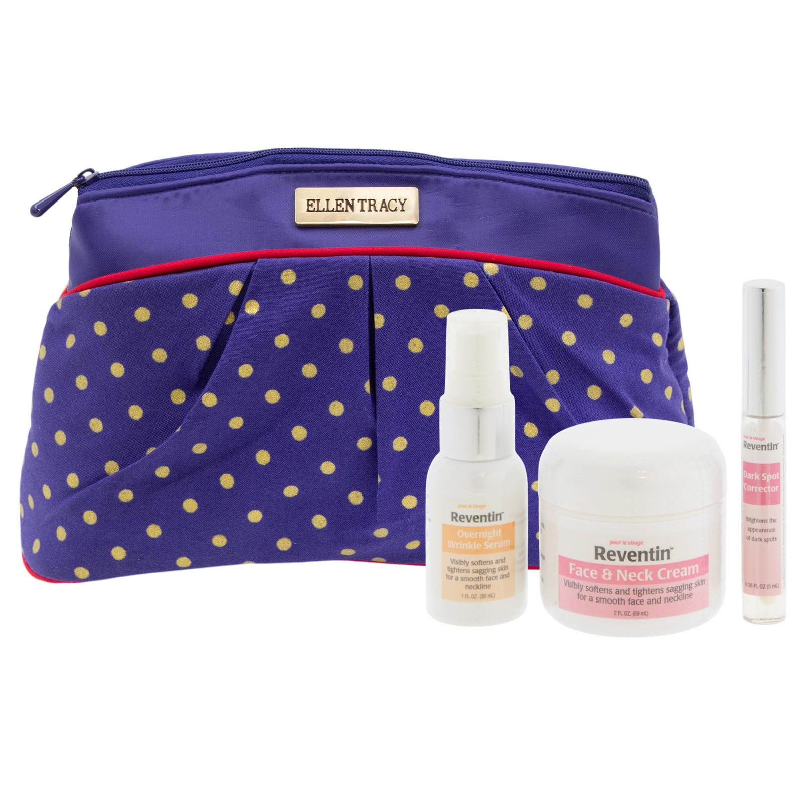 Reventin Skincare Set for Wrinkles - Dark Spots + Bonus Ellen Tracey Makeup Bag