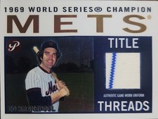 2005 Topps Pristine Legends Ed Kranepool Title Threads PINSTRIPE RELIC 👕 Mets