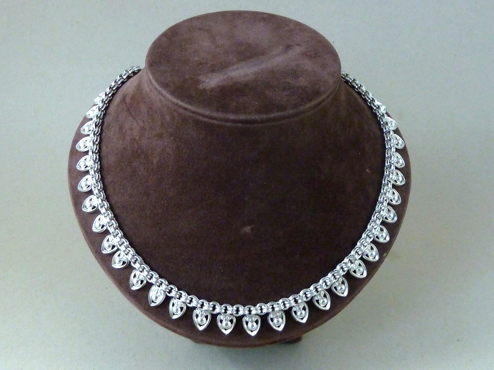 Edwardian Solid Sterling Silver Collar Pierced He… - image 1
