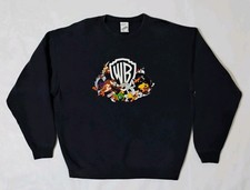 Vintage Warner Bros Studio Store WB Looney Tunes Embroidered Crew Neck Sweater M